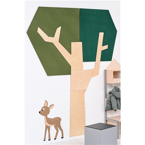 Decor perete 197,7 x 245 cm, copac coroana unghiulara, ideal crese, sali de asteptare, cabinete pediatrie, gradinite - imagine 6